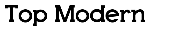 Top Modern font preview